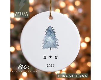 Couple Christmas Ornament Personalized Couple Ornament Our First Christmas Together Ornament Custom New Couple Christmas Ornament Gift