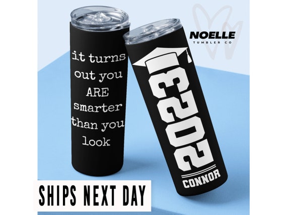 Funny Graduation Gifts for Him Personalized Graduation Tumbler Class of 2023 with Name College Graduation Gifts for Brother Son High School