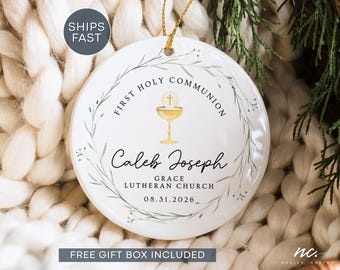First Communion Christmas Ornament for Boys Communion Keepsake Ornament for Boys Confirmation Gift First Holy Communion for Boys Ornament