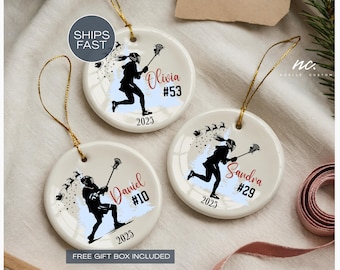 Custom Lacrosse Ornament Girls Lacrosse Team Ornament Lacrosse Sports Ornament Boys Lacrosse Gift Lacrosse Christmas Ornament for Kids