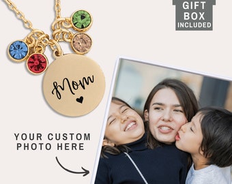 Custom Photo Mom Jewelry Mother's Day Gift for Mom from Children Mothers Day Gifts from Kids Personalized Mom Necklace