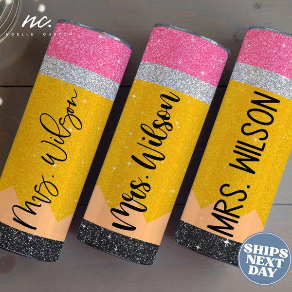 Teacher Gifts Teacher Tumbler Teacher Appreciation Gifts Teacher Christmas Gift Teacher Cup Pencil Tumbler Personalized Teacher Tumbler