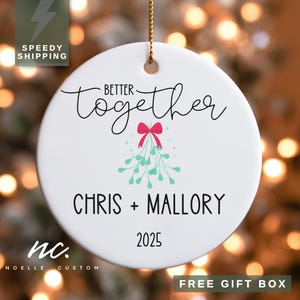 Couples Christmas Ornament Together Ornament Our First Christmas Together Ornaments New Couples Gift Personalized First Christmas Custom