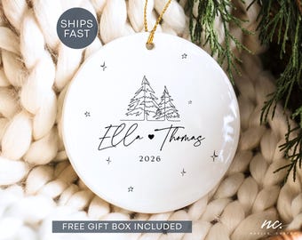 Couples Christmas Ornament Personalized Couple Ornament Couple First Christmas Ornament Dating Ornament First Christmas Together Ornaments