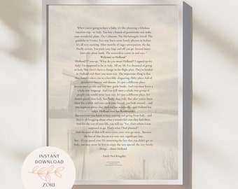 Windmill Full Welcome To Holland Poem | Special Needs Art | Down Syndrome | CDKL5 | Rett Syndrome | Autism | Digital Gift Print | Mom | CDG
