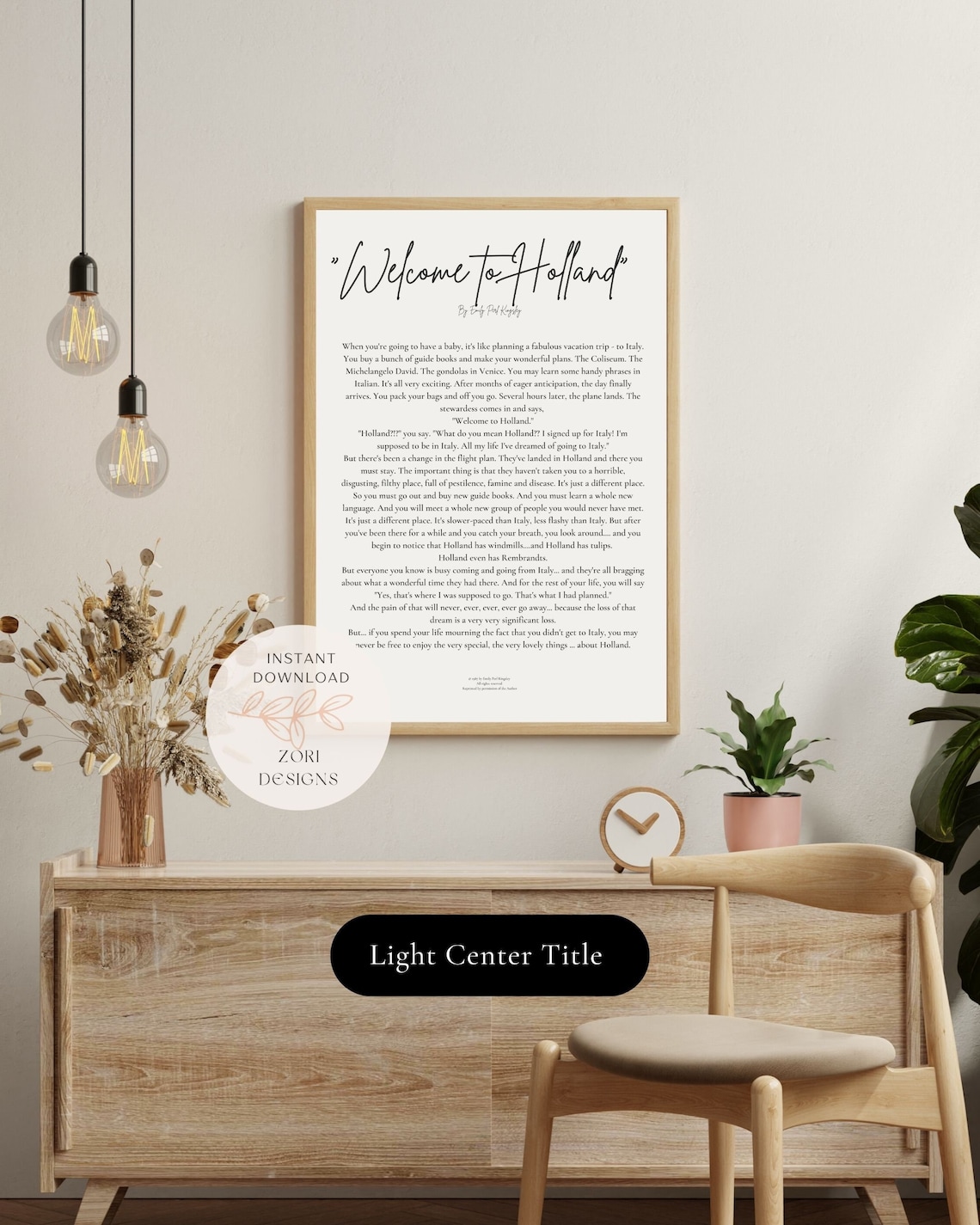 to Holland Poem Print Special Needs Art (digital Download) Etsy