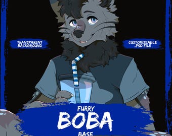 Canine Furry Boba Base | Usable as Phone Wallpaper and more!