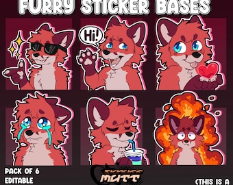 Furry Sticker Base Pack | 6 Sticker Bases