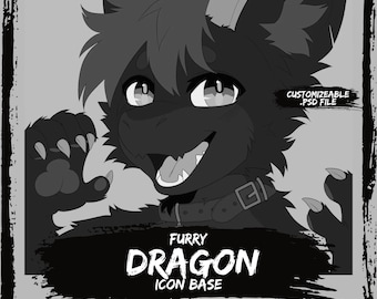 Furred Dragon Icon Base | Headshot Base