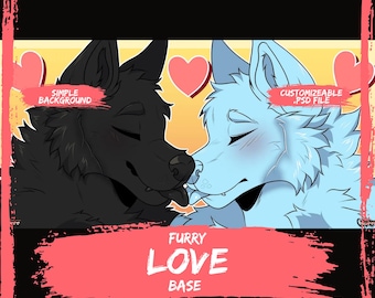 Furry Cute Love Base | Great for couples! | As banner or as matching profile pictures!