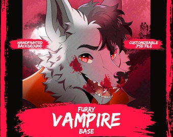 Halloween 2026 | Vampire Canine Furry Base | Profile picture and more!
