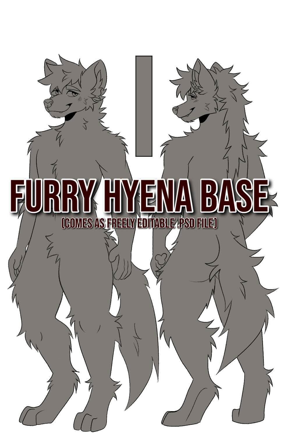 Günstige Hyäne Furry Anthro Base
