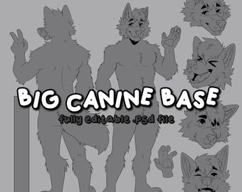 Pelzige Canine Wolf Basis | 2 Ohrentypen und pummelig Add-on!