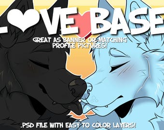 Furry Cute Love Base | Great for couples! | As banner or as matching profile pictures!