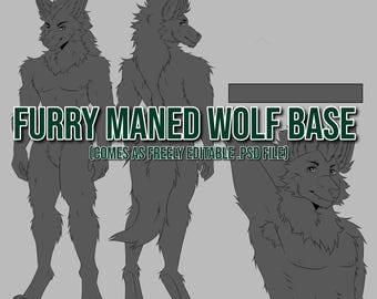 Cheap Maned Wolf Furry Anthro Base