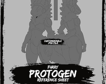 Cheap Protogen Furry Anthro Base