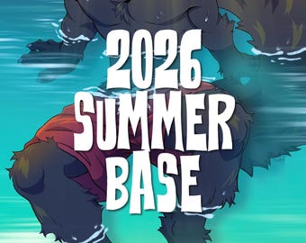 Furry Summer Base: Customizable Colors, Shaded (.PSD File)