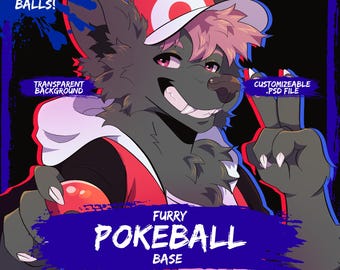 Furry Pokémon Trainer Base: Customizable Colors, Shaded (.PSD File)