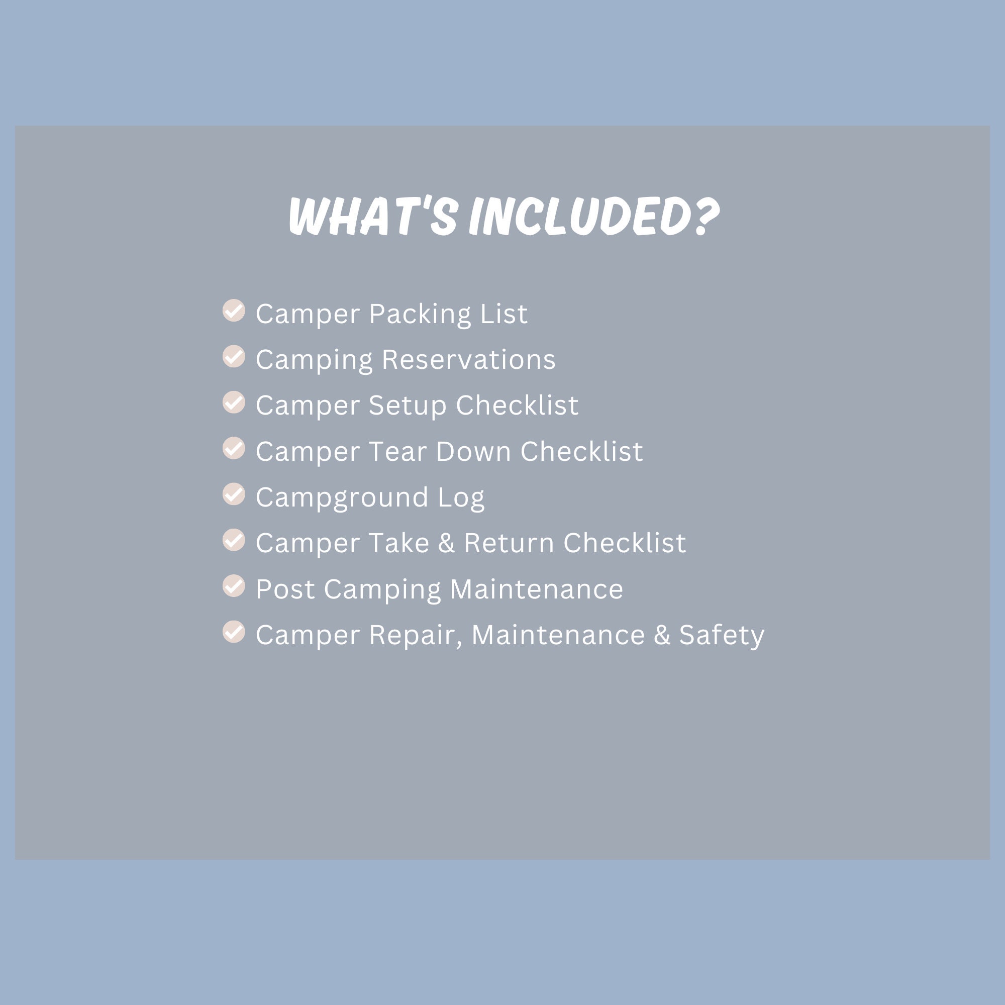 Camper Checklist Printable Bundle Mountains - Etsy