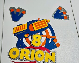 Dart Guns Birthday Cupcake Topper Darts Toppers Dart Guns Party Cupcake ...