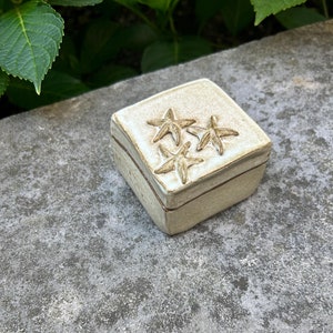 Starfish Ceramic Box Handmade Small Pottery