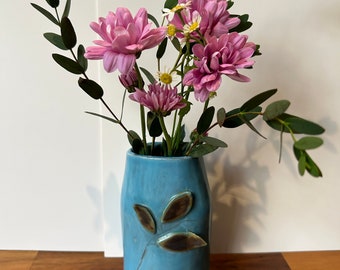 Nature Blue Small Vase Handmade Pottery