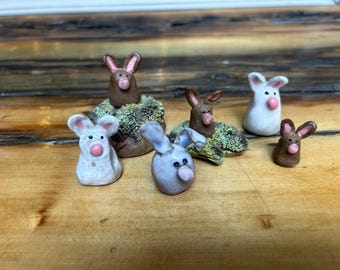 Rabbits Small Handmade Ceramic