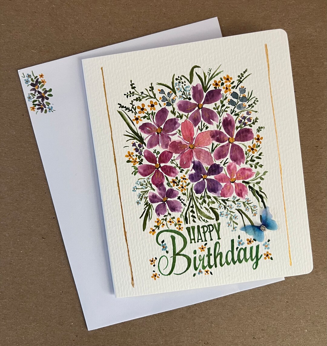 hand-painted-birthday-card-watercolor-original-etsy