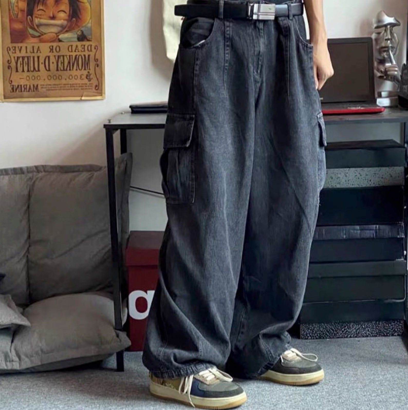 Baggy Cargo Jeans Y2k Clothing Y2k Pants Y2k Jeans Y2k - Etsy