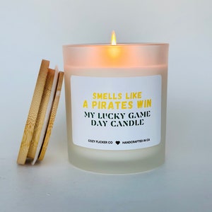 Smells Like A Pirates Win Candle | Pittsburgh Pride Gift | MLB Candle | Fandom Baseball Candle | Game Day Decor | Sport Themed Candle