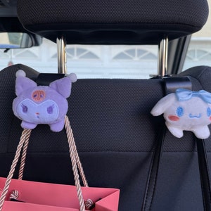 4pcs Car Back Seat Hidden Multi-functional Hook For Hanging Bags