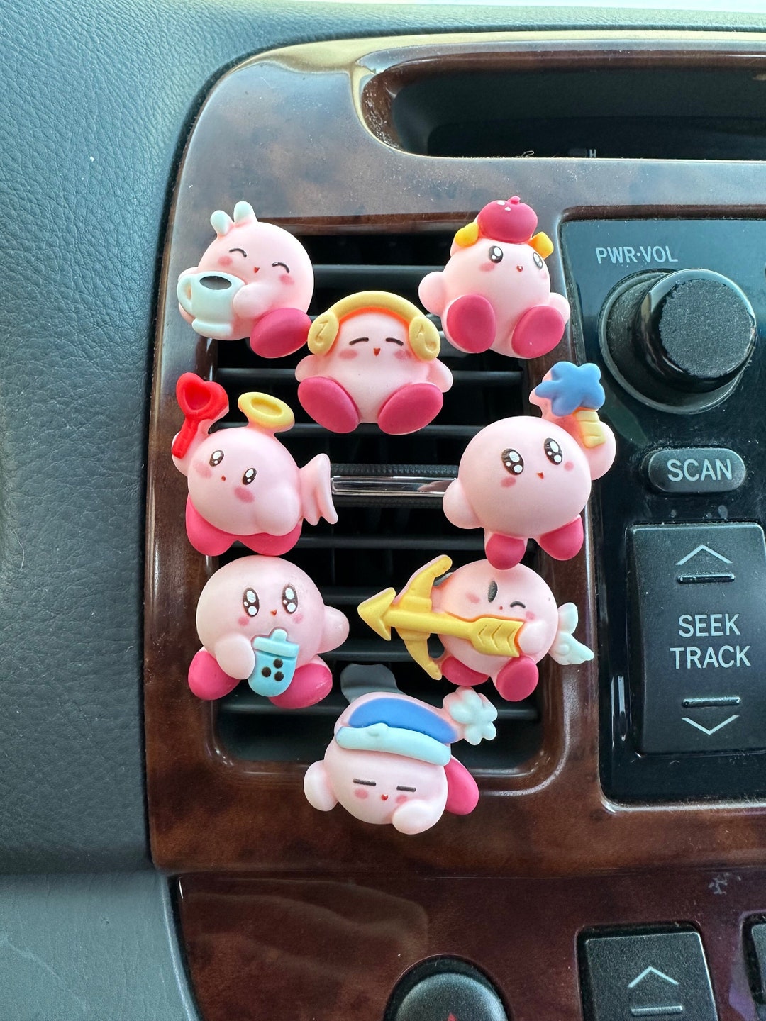 Cute Kirby Car AC Vent Clips Kuro Melo Cina Pompom Mixed Version Air
