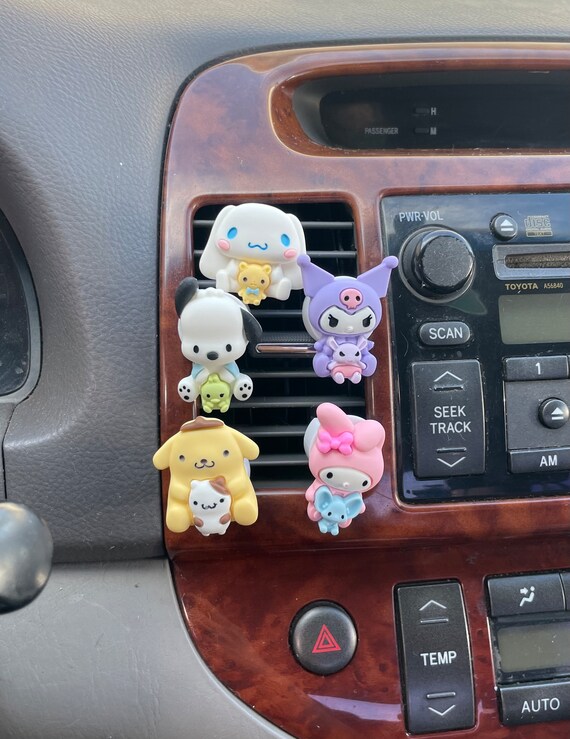 Cute Japanese Characters Car Air Fresheners Kuro Melo Cina Pompom Body  Version AC Vent Clips Car Decoration Car Accessories 
