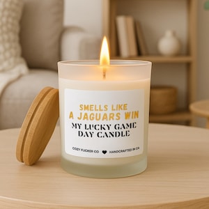 Smells Like A Jaguar Win Candle | Unique Gift Idea | Jacksonville Jaguars Candle | College Football Candle | Game Day Decor | Sport Candle