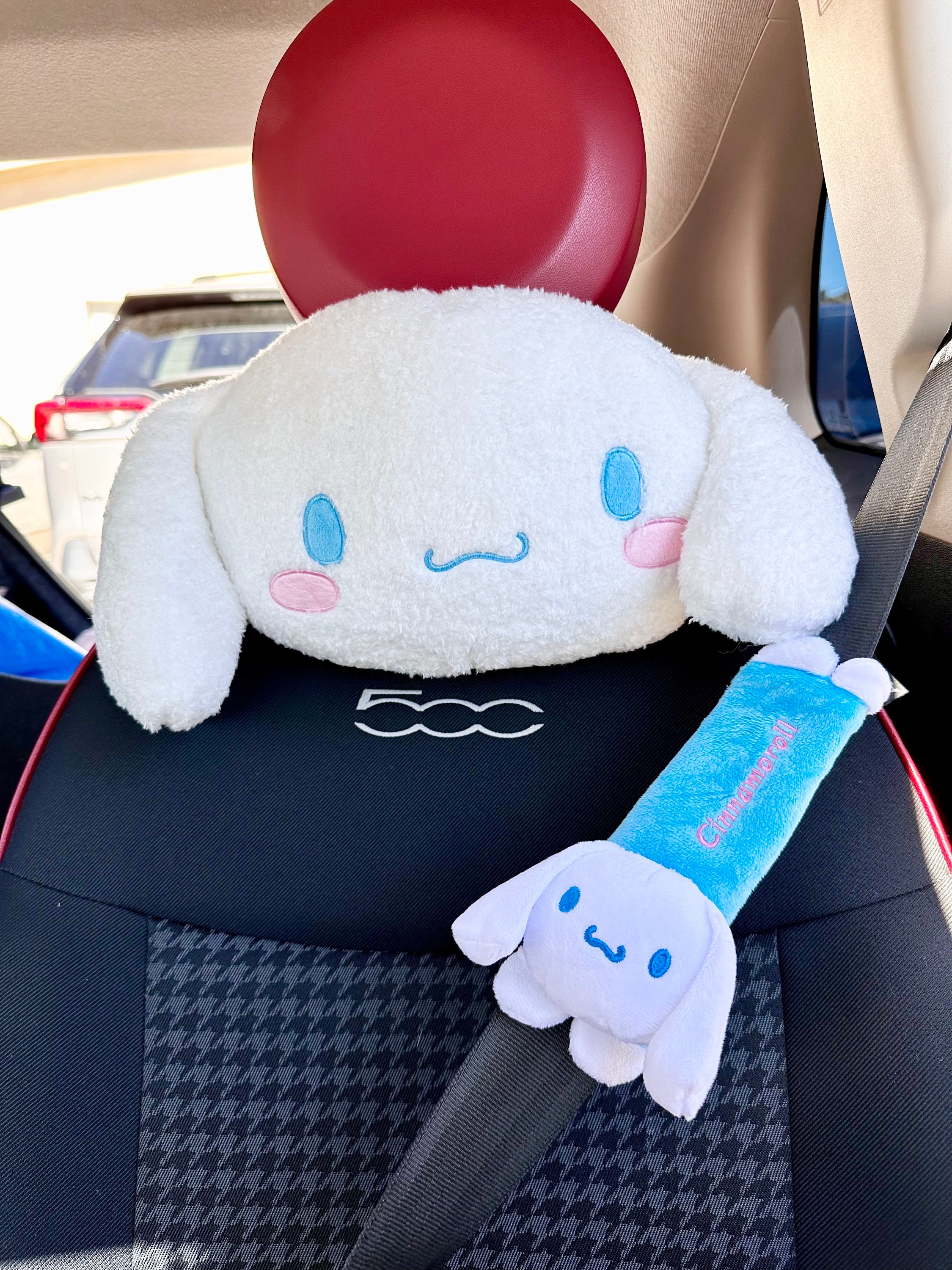 Kawaii Cloud Plush Car Seat Belt Cover Shoulder Strap Accessory – Kawaiies