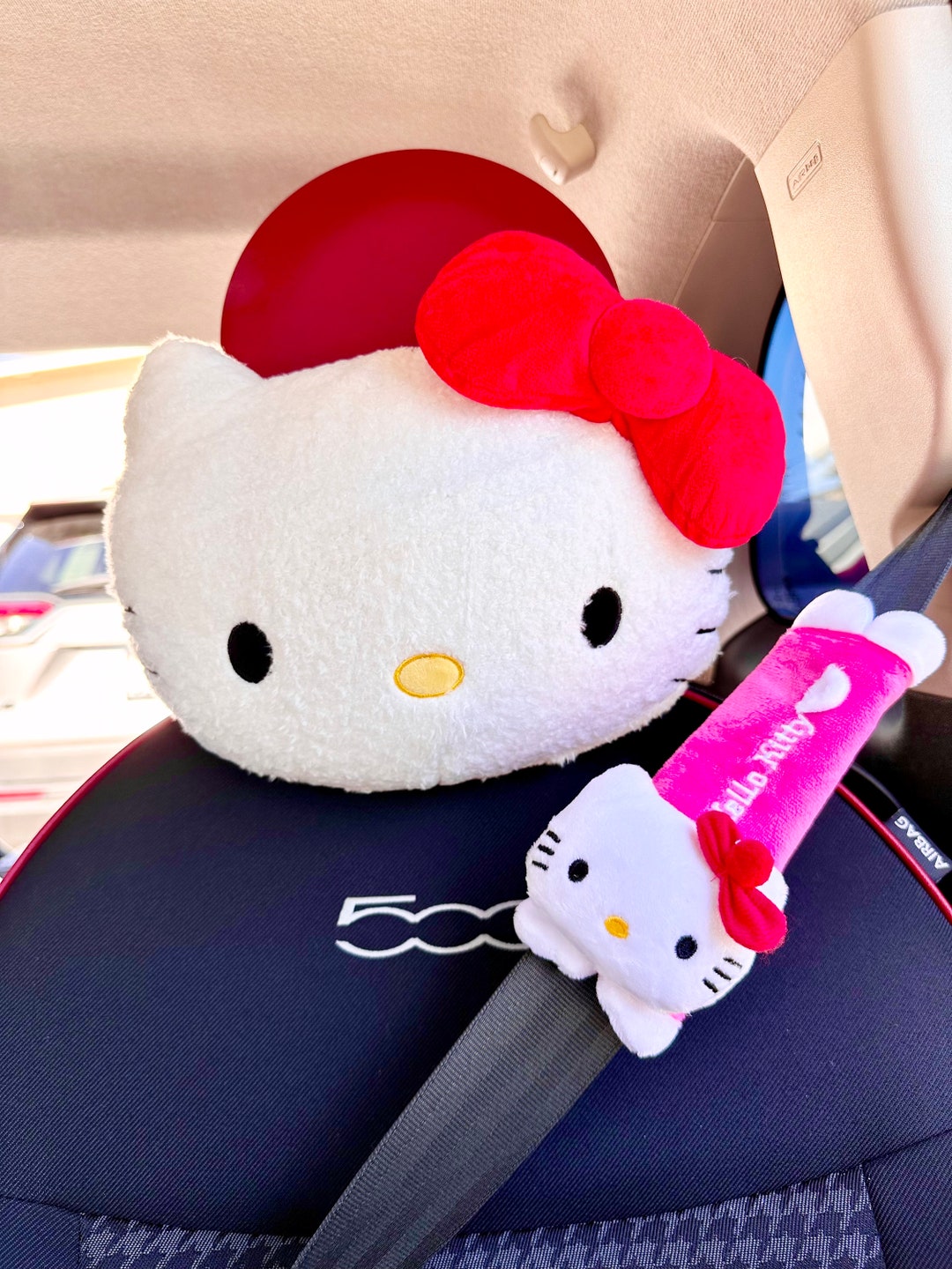 Kawaii Kitty Cat Pillow Head Seatbelt Cover Car Pillow Headrest - Etsy