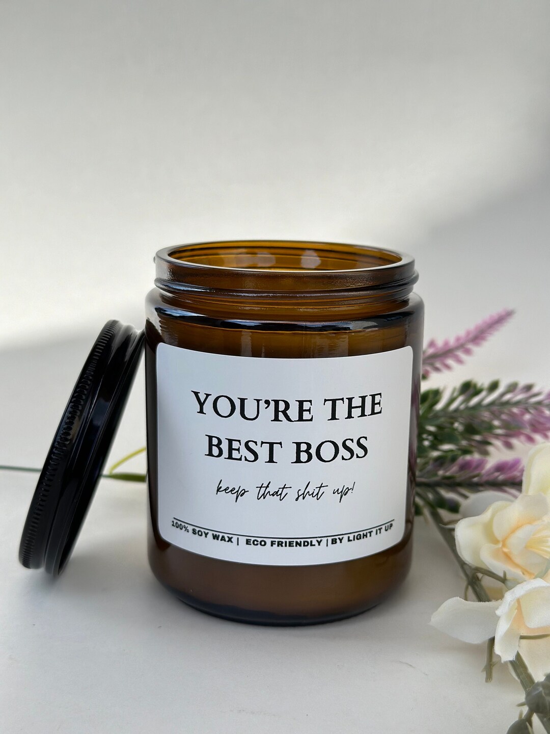 You're the Best Boss Gift Boss Candle Boss Christmas Gift Etsy