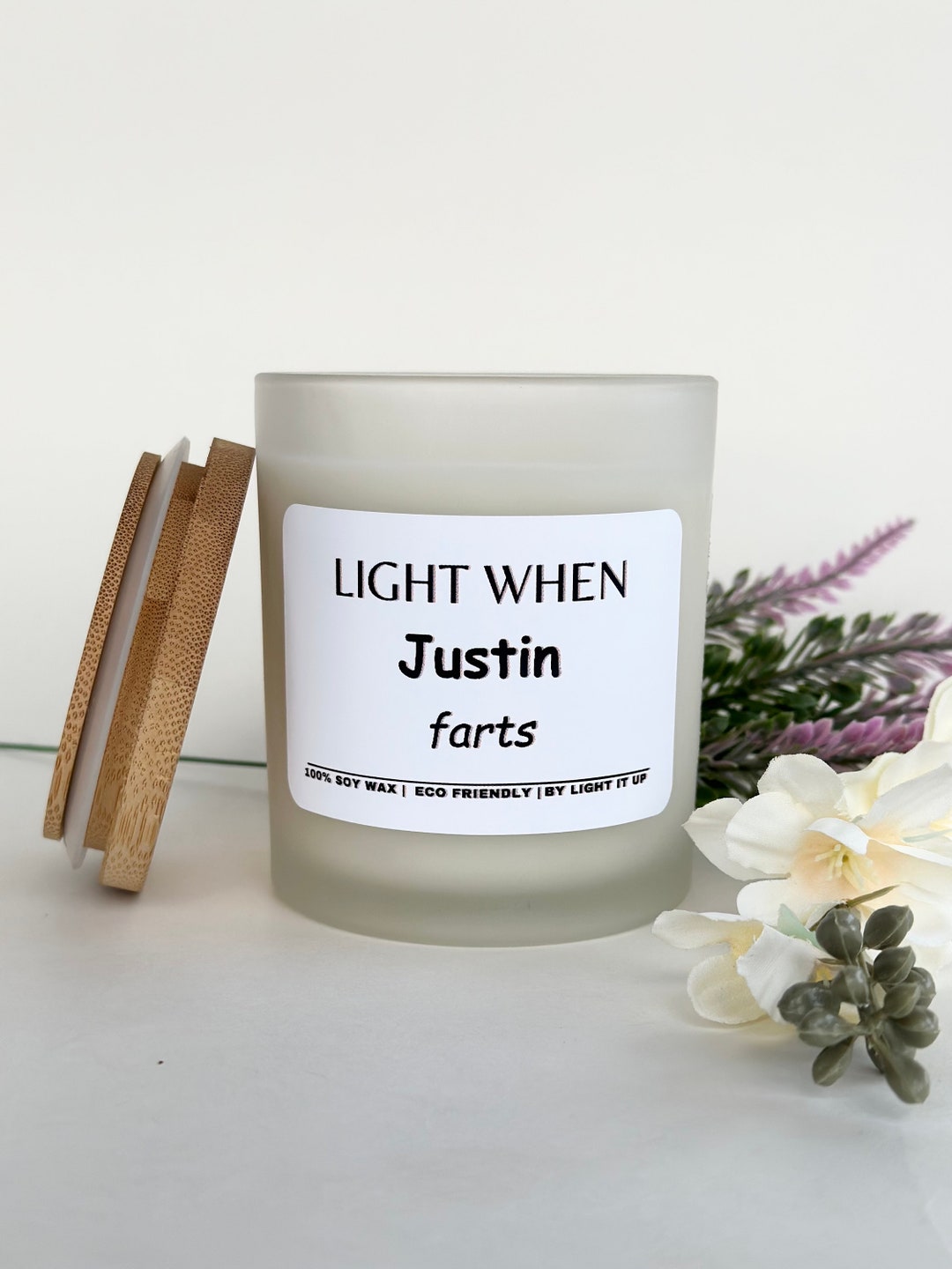 Light When Farts Candle Custom Fart Name Candle Funny Gift Etsy