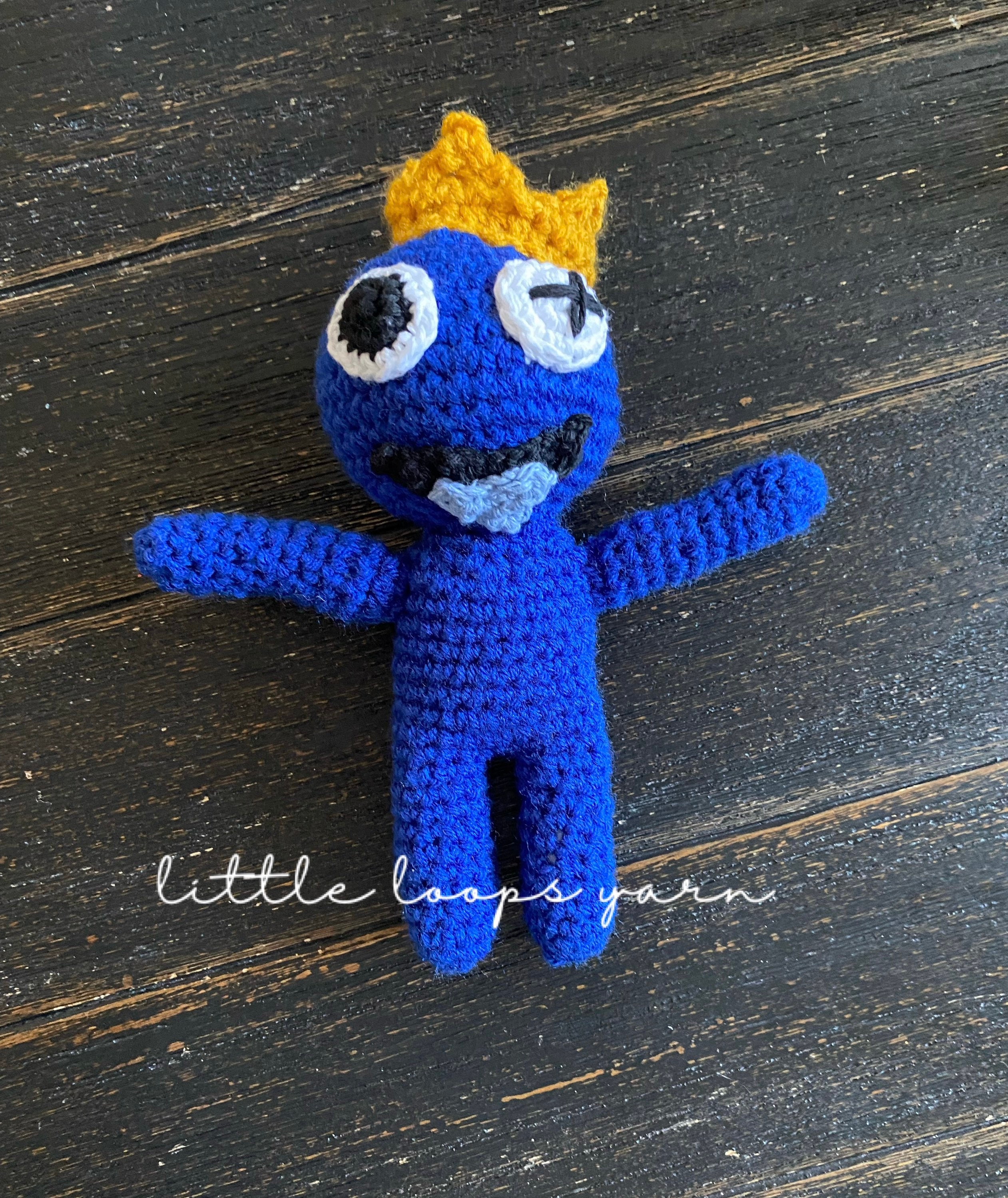Blue Crochet Plush style2 (20cm) Custom Rainbow Friends Plush