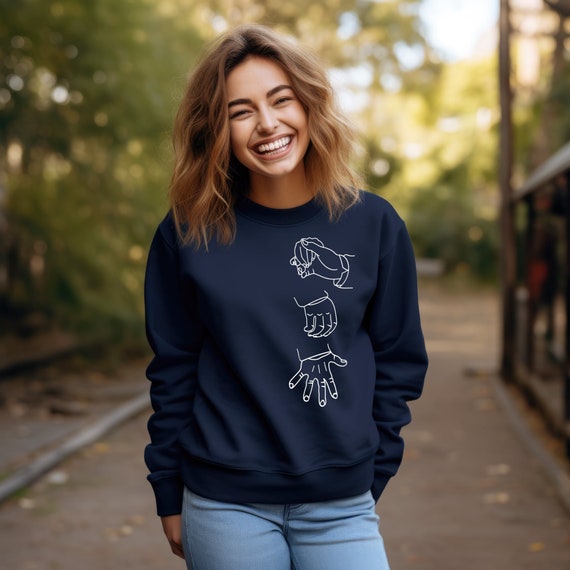 Pride and Prejudice Mr Darcy Hand Flex Unisex Garment-Dyed Sweatshirt bookish sweatshirt book lover gifts Jane Austen literary sweatshirt