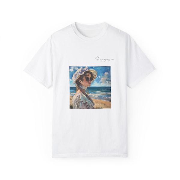 À l'époque de la régence, charlotte heywood en lunettes de soleil sanditon Jane Austen, période littéraire livresque, drame romantique T-shirt unisexe couleurs confort