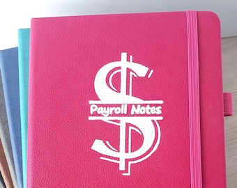 Pink Payroll Notes, Payroll Lined Notebook for Work, Payroll Professional Gift, Payroll Appreciation Week Gift, Payroll Gift,Payroll Journal