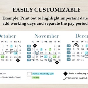 2024 Annual Printable Payroll Calendar, Download Yearly Payroll ...