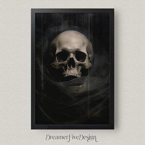 Mystical Skulls-Themed Halloween Printable Digital Wall Art Prints, Gothic Instant Download Wall Decor Prints for Home and Office Decor
