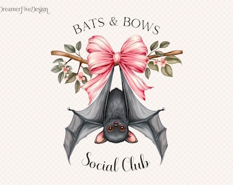 Bats & Bows Coquette Halloween png, Bows png, Halloween png, trending png, Gothic png, Bat png, Witchy png, Halloween Coquette, Social club