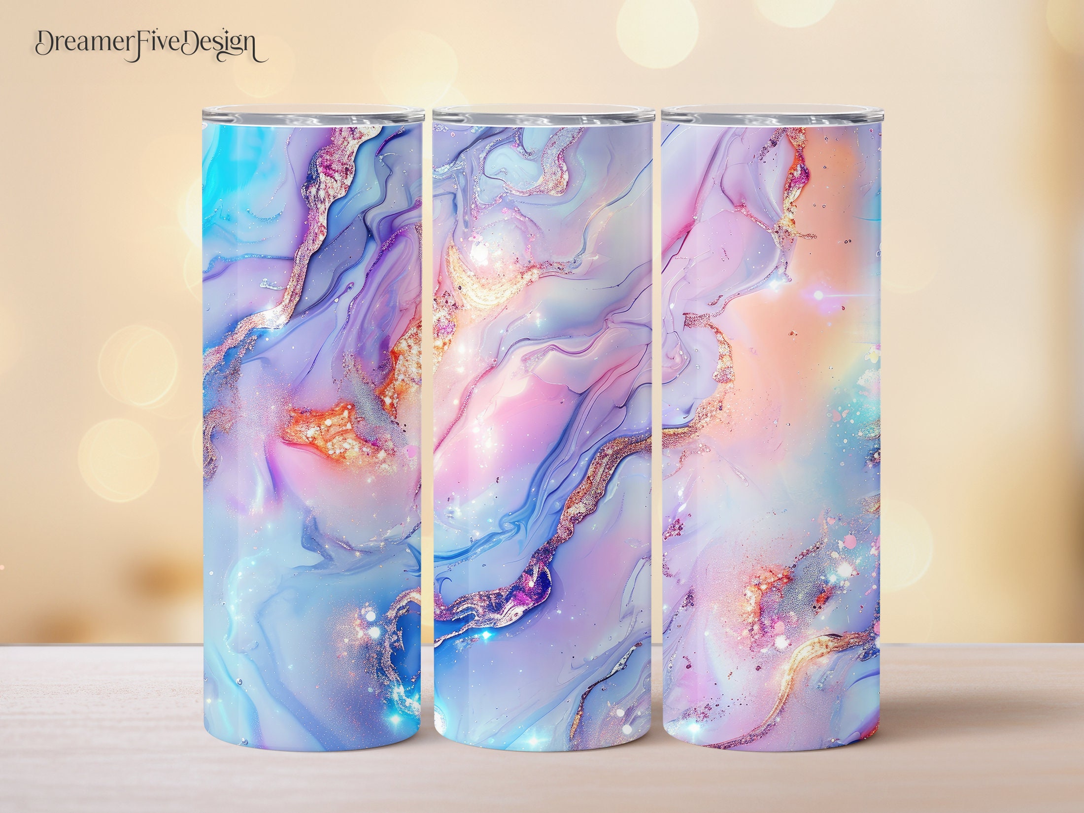 3D Crystal Geode Iridescent Holographic Sparkling Glitter 20oz Straight Tapered Seamless Tumbler Wrap Sublimation Design, Digital PNG