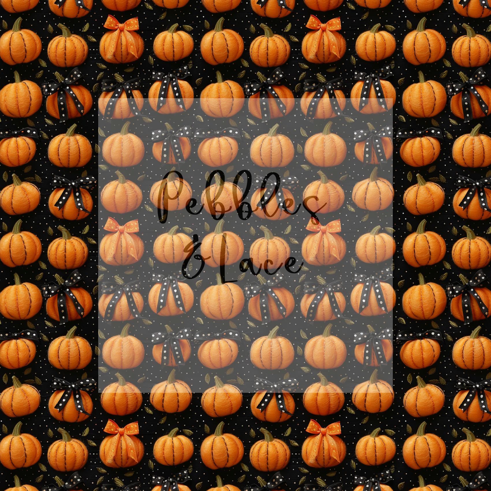 Pumpkins and Bows Seamless File, Repeating Seamless Pattern Design ...