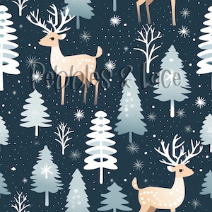 Reindeer Seamless File, Repeating Seamless Pattern Design, Repeating File, Tiling Designs, Paper, Fabric