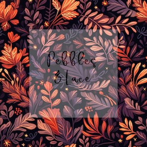 Fall Floral Seamless File, Repeating Seamless Pattern Design, Repeating File, Tiling Designs, Paper, Fabric