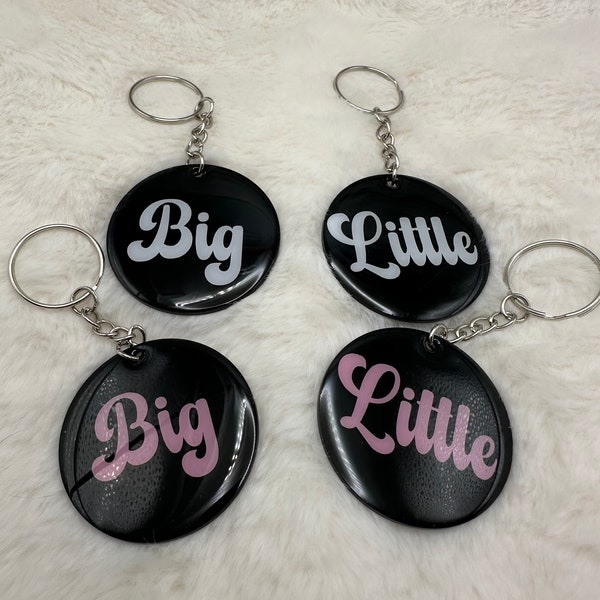 Sorority Big and Little Keychain, Sorority Big and Little Gift, Sorority Sisters, College Girl Gift, Unique Gift, Little Basket Gift,